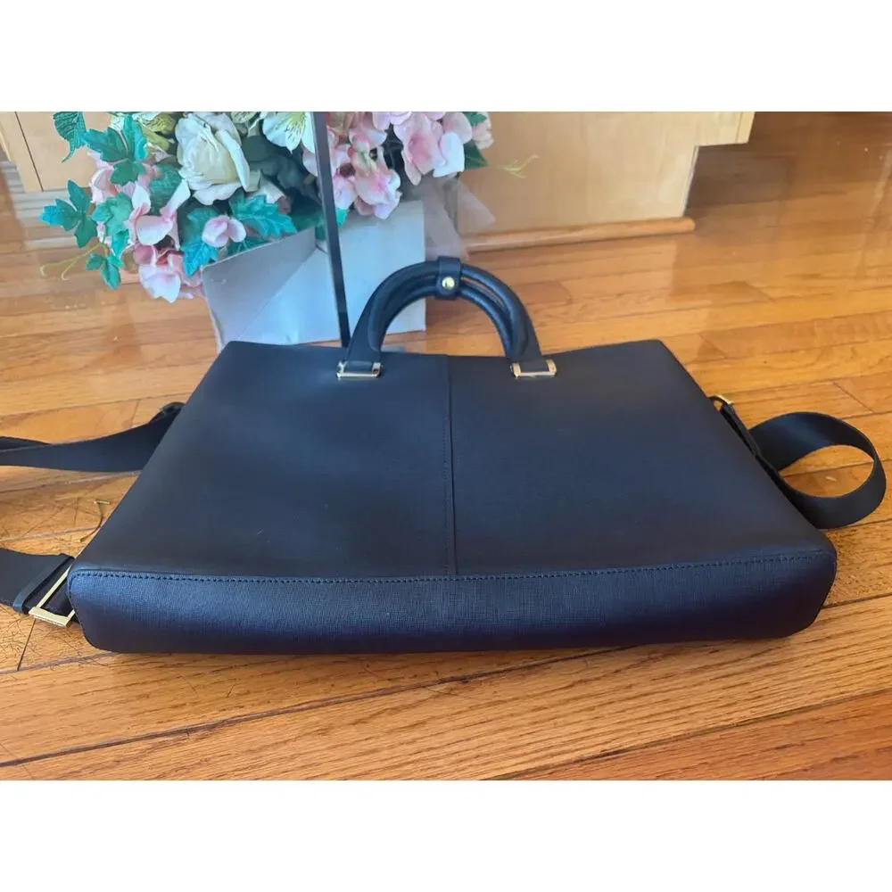 Ermenegildo zegna Black BORSA VIAG SOFT CALF NERO BRIEF BAG (pu100